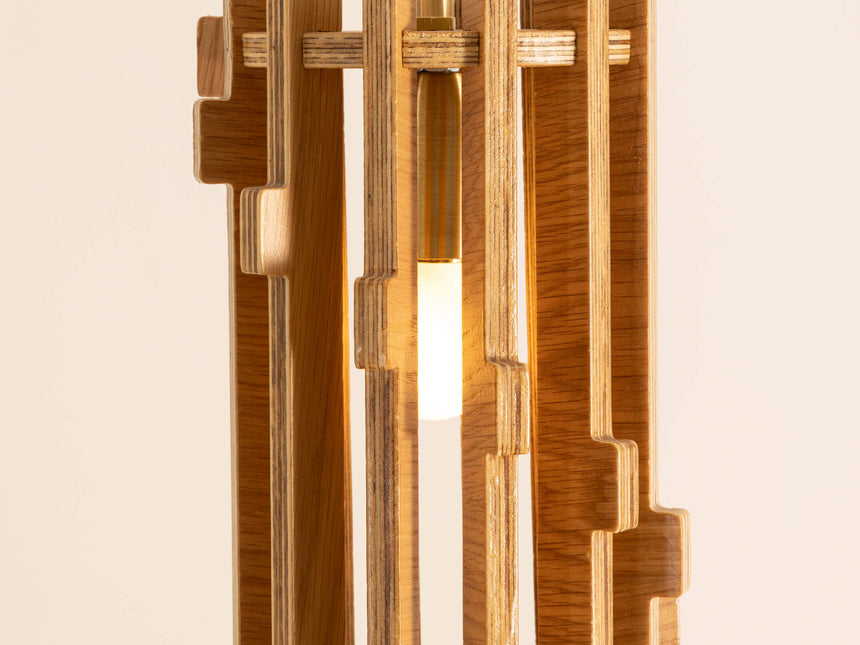 Wood  Pendant Lamp - Flame