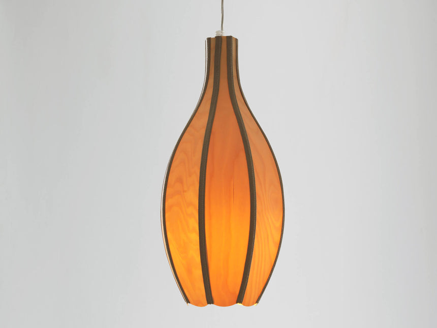 Rustic Wood Veneer Pendant Hanging Lamp